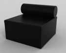 Lounge Mega-Seat in schwarz