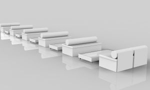 Lounge weiß für 30 Personen